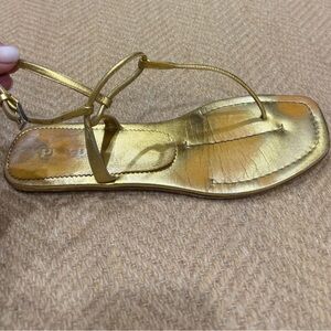 Prada Vintage Gold Women's Sandal